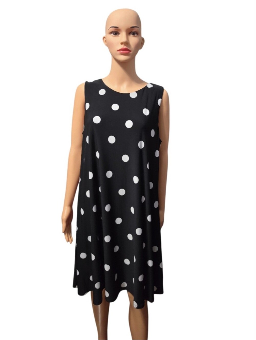 Lauren Ralph Lauren Polka Dot Classic Minimalist Midi Dress Sz 16
